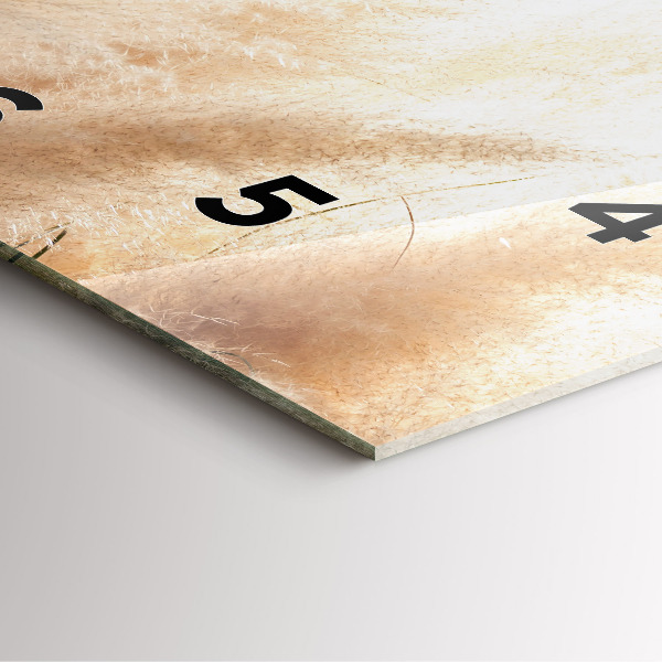 Pendule carrée en verre Épis de céréales