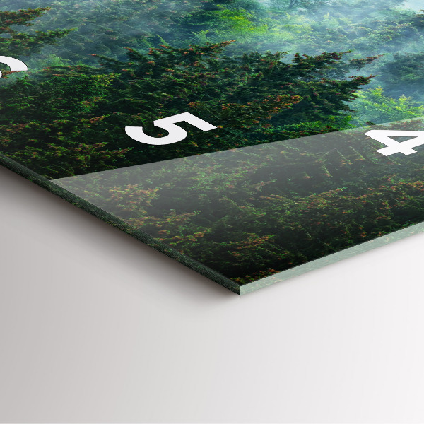 Pendule carrée en verre Forêt brumeuse