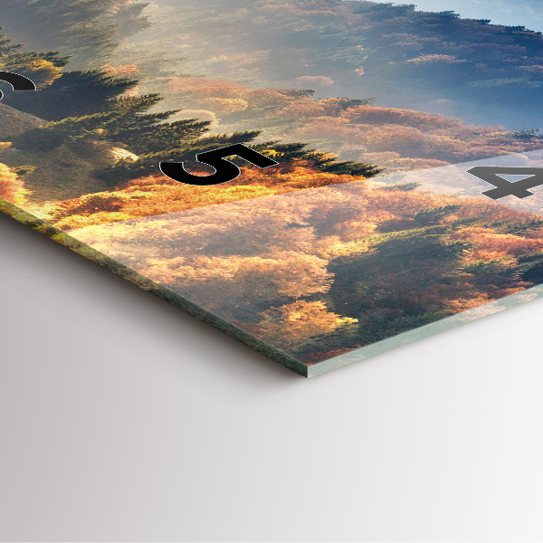 Pendule carrée en verre Paysage de montagne