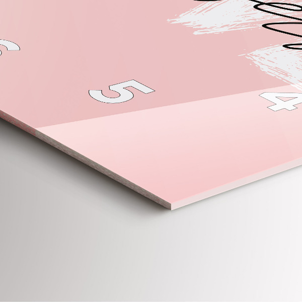 Pendule carrée en verre 'L''inscription Aimez-vous'