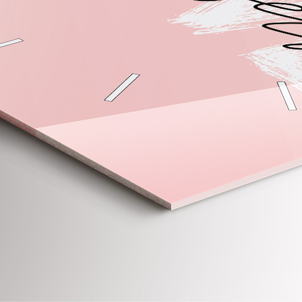 Pendule carrée en verre 'L''inscription Aimez-vous'