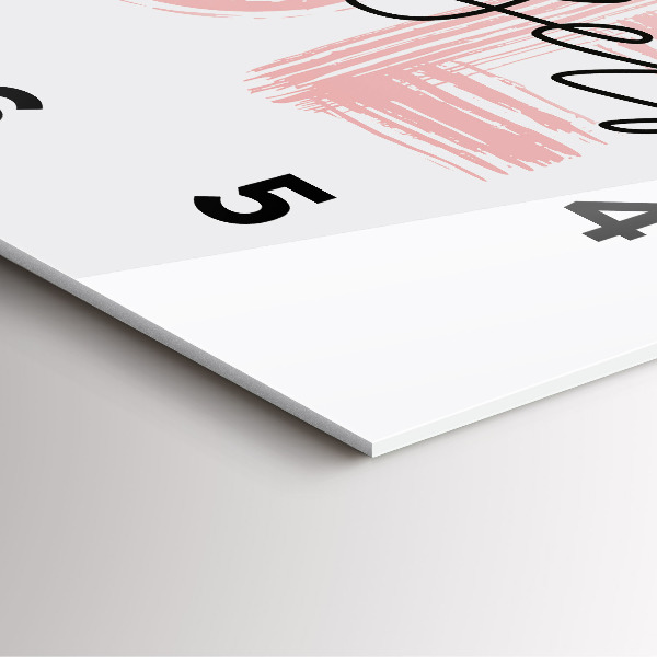 Pendule carrée en verre 'L''inscription Sois toi-même'