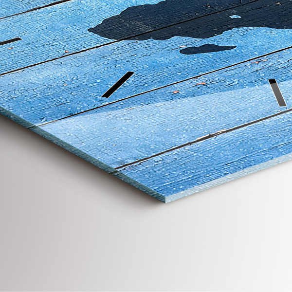 Pendule carrée en verre Carte du monde sur des tableaux