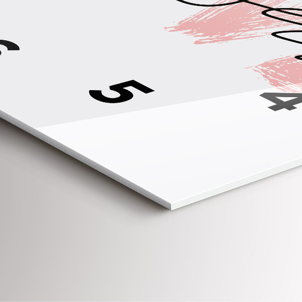 Pendule carrée en verre 'L''inscription Aimez-vous'