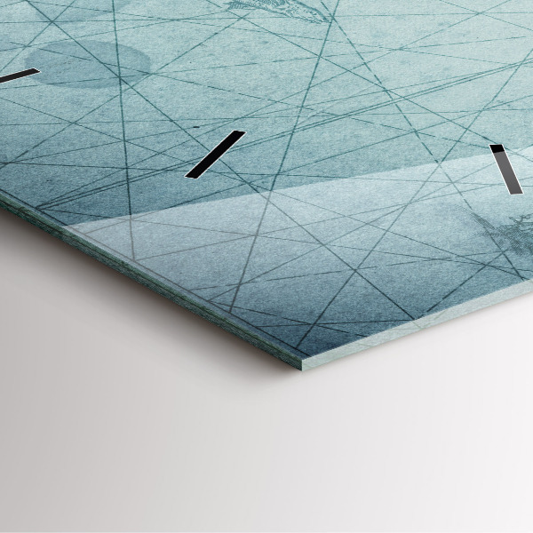 Pendule carrée en verre Carte ancienne