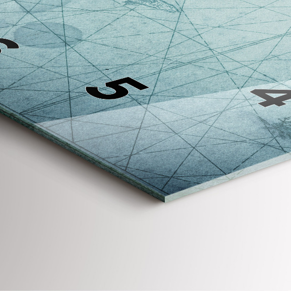 Pendule carrée en verre Carte ancienne