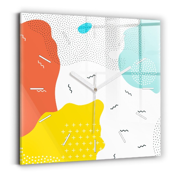 Pendule carrée en verre Abstraction POP