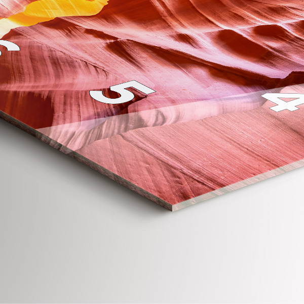 Pendule carrée en verre Canyon de sable