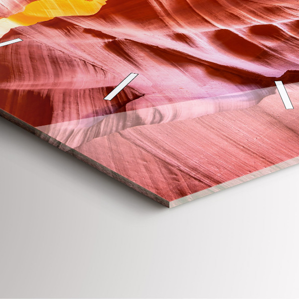 Pendule carrée en verre Canyon de sable