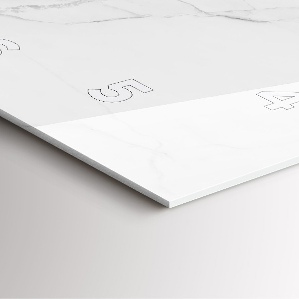 Pendule carrée en verre Marbre décoratif