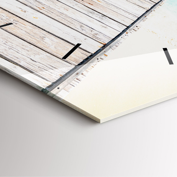 Pendule carrée en verre Île tropicale