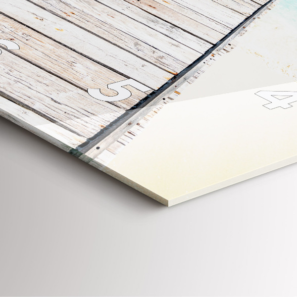 Pendule carrée en verre Île tropicale