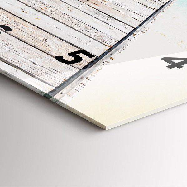 Pendule carrée en verre Île tropicale