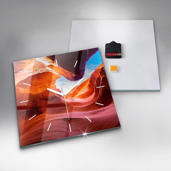 Pendule carrée en verre Canyon