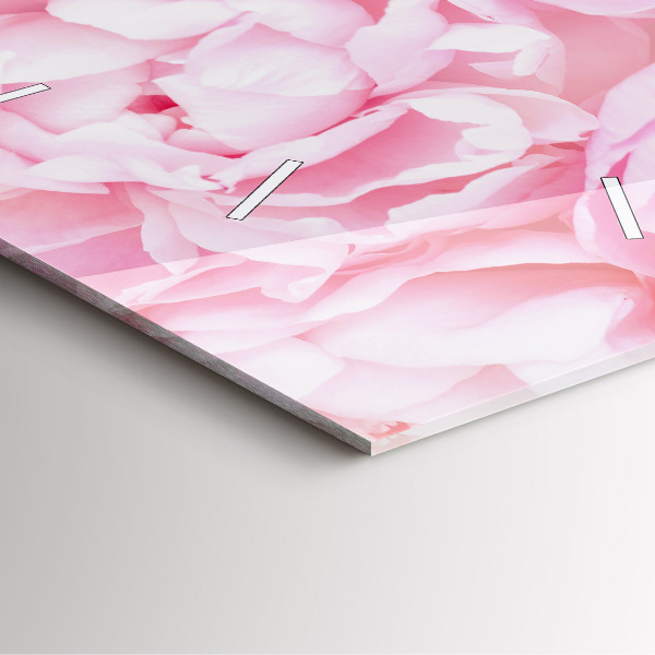 Pendule carrée en verre Fleurs en fleurs