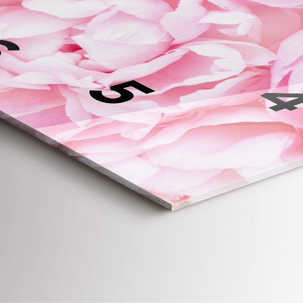 Pendule carrée en verre Fleurs en fleurs