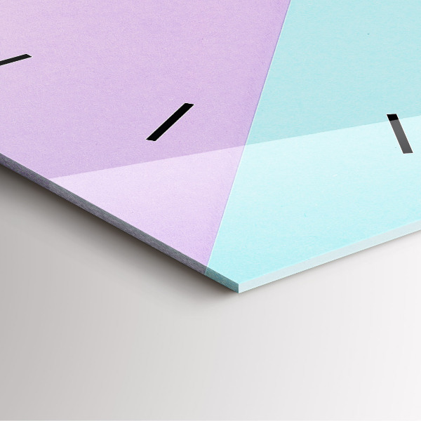 Horloge carrée en verre Motif pastel