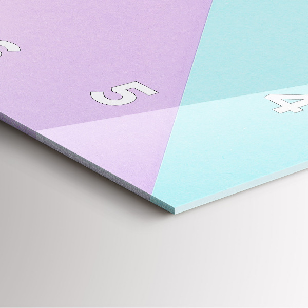 Horloge carrée en verre Motif pastel