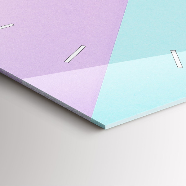 Horloge carrée en verre Motif pastel