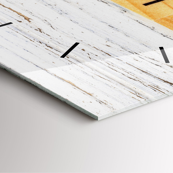 Horloge carrée en verre Famille