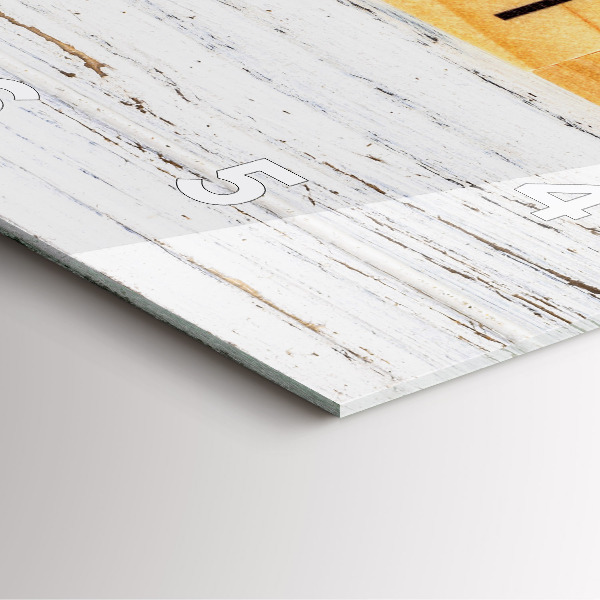 Horloge carrée en verre Famille