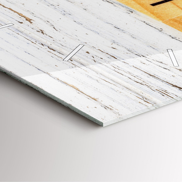 Horloge carrée en verre Famille