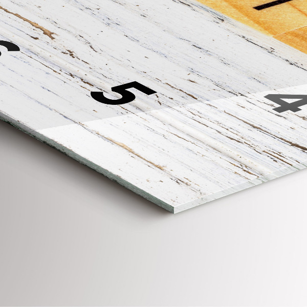 Horloge carrée en verre Famille