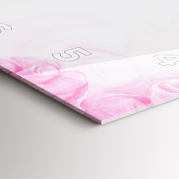 Horloge carrée en verre Roses abstraites