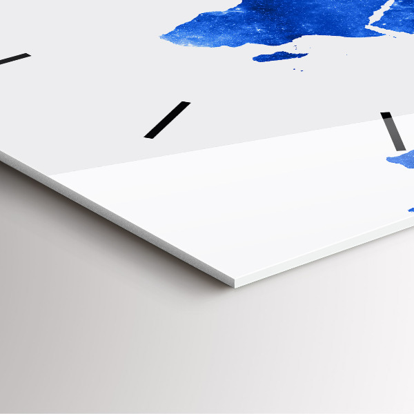 Horloge carrée en verre Carte du monde spatial