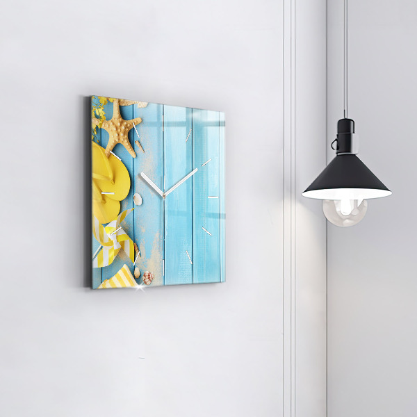 Horloge carrée en verre Accessoires et planches de plage