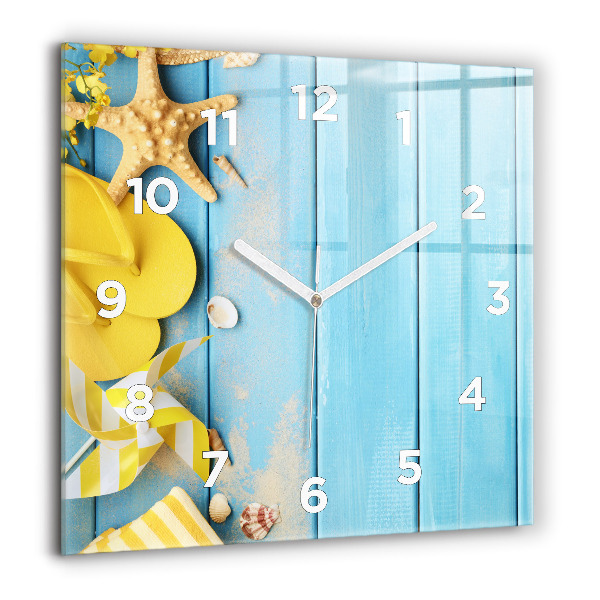 Horloge carrée en verre Accessoires et planches de plage