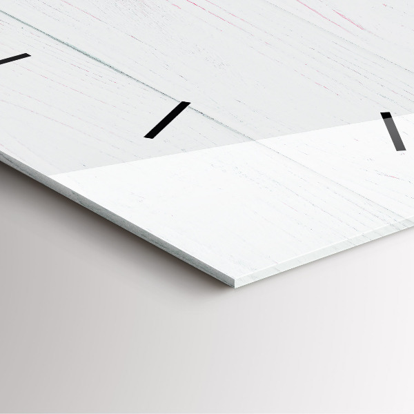 Horloge carrée en verre Fleurs de printemps