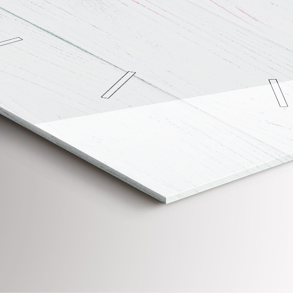 Horloge carrée en verre Fleurs de printemps