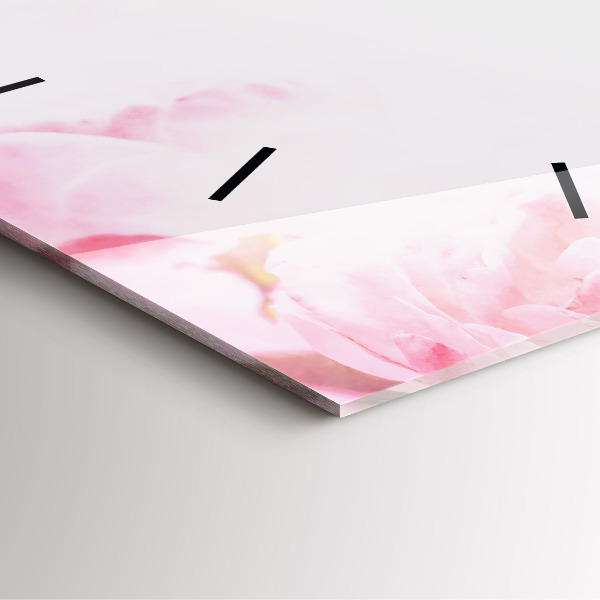 Horloge carrée en verre Fleurs en fleurs