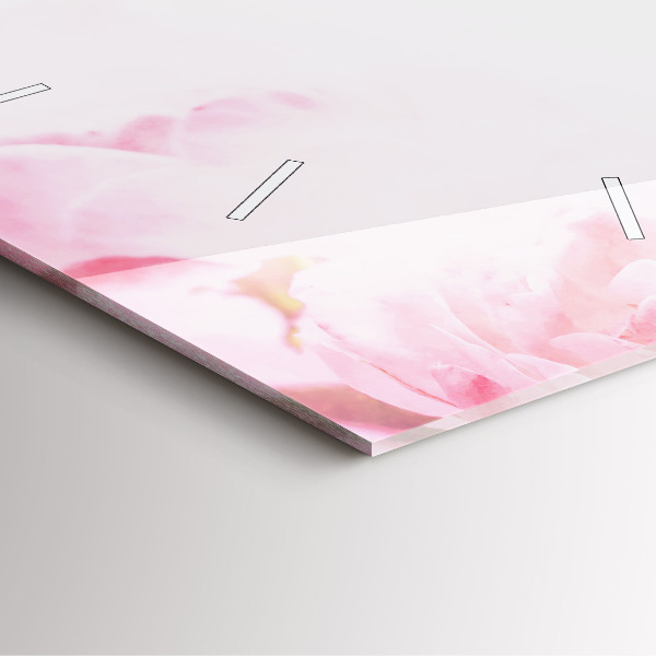 Horloge carrée en verre Fleurs en fleurs