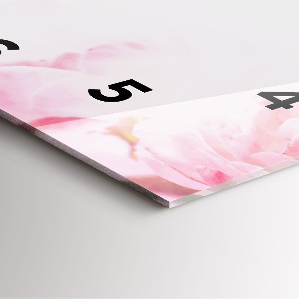 Horloge carrée en verre Fleurs en fleurs