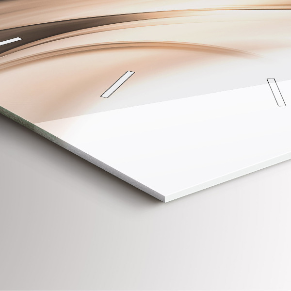 Horloge carrée en verre 'Ligne d''abstraction'