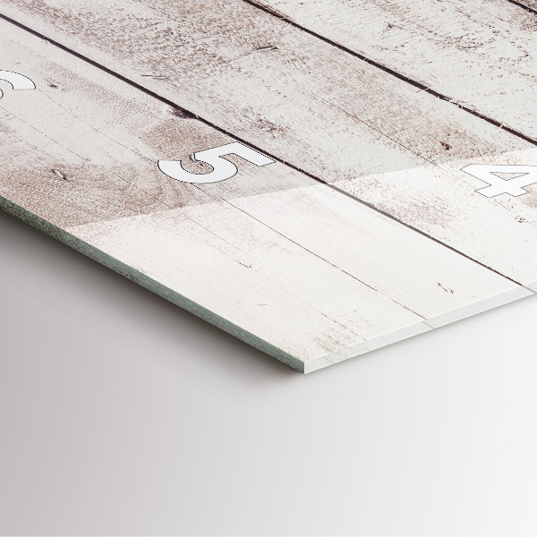 Horloge murale carrée Planches de bois clair