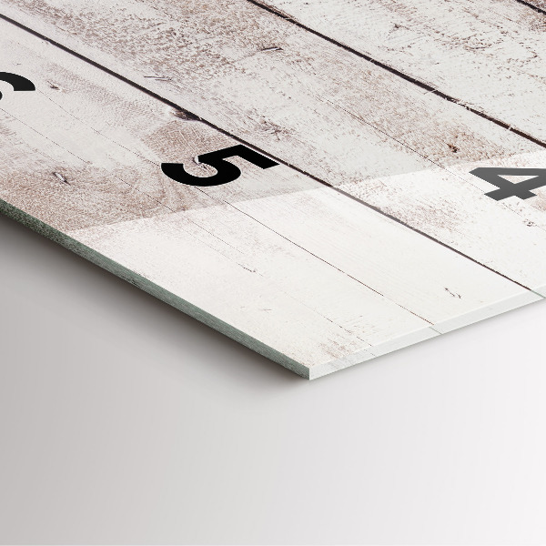 Horloge murale carrée Planches de bois clair