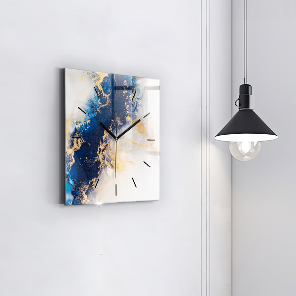 Horloge murale carrée Motif en marbre