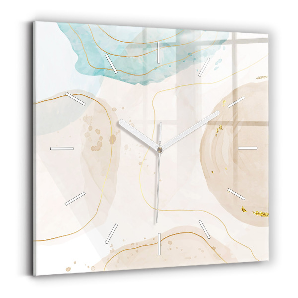 Horloge murale carrée 'Taches d''aquarelle'