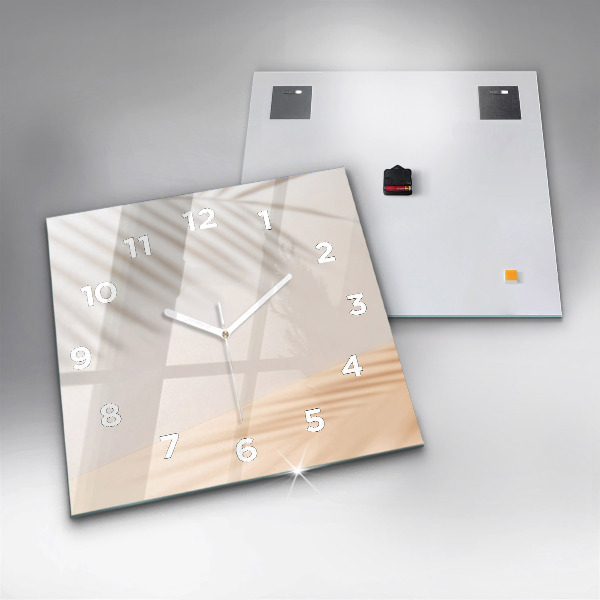 Horloge murale carrée Abstraction crémeuse