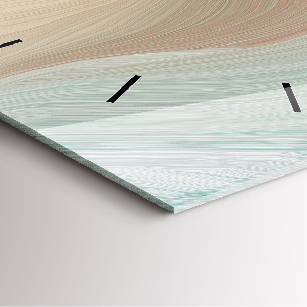 Pendule carrée en verre Abstraction des vagues