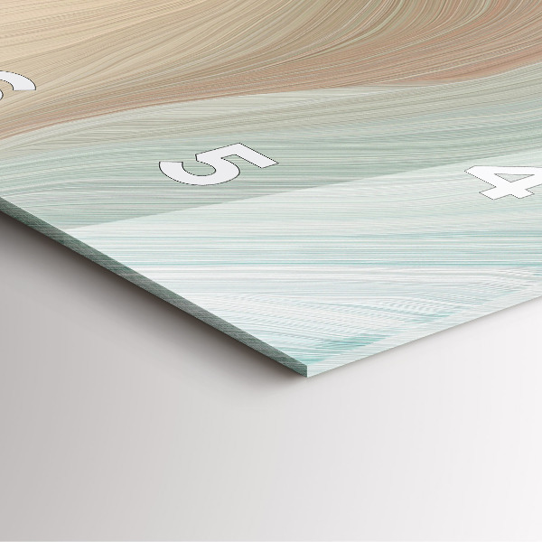 Pendule carrée en verre Abstraction des vagues