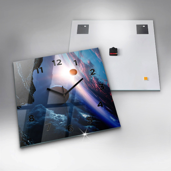 Pendule carrée en verre Grande Galaxie