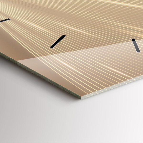 Pendule carrée en verre Lumière abstraite