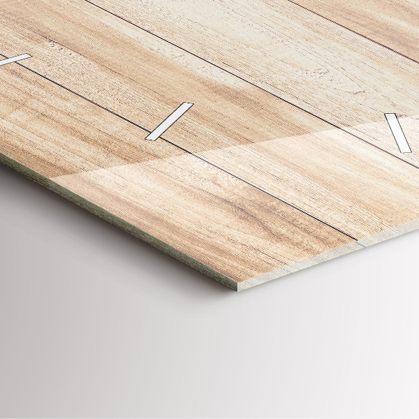 Pendule carrée en verre Texture bois