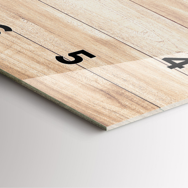 Pendule carrée en verre Texture bois