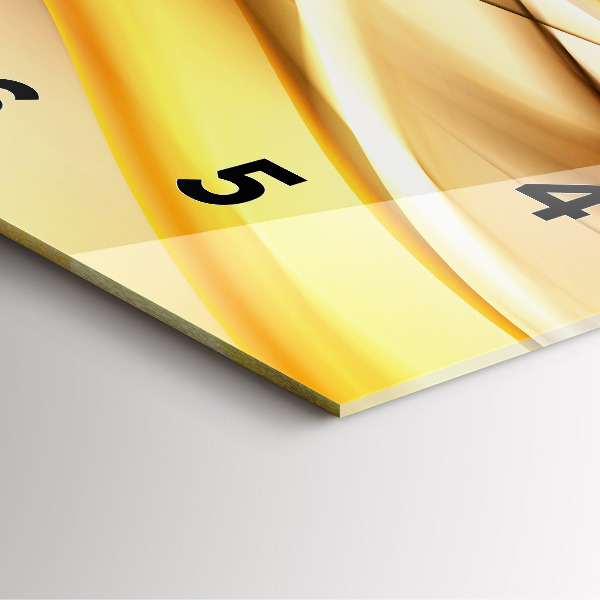 Horloge carrée en verre Vague abstraite