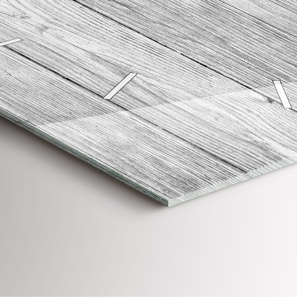 Horloge carrée en verre Panneaux en bois